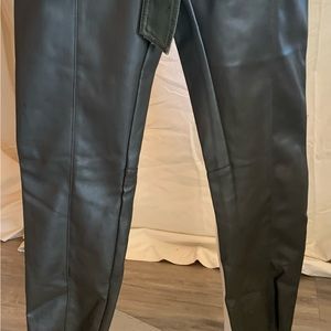 Faux leather pants